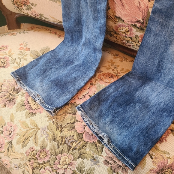 Rock Revival Betty Boot Size 25 Distressed Blue Jeans - Picture 6 of 13